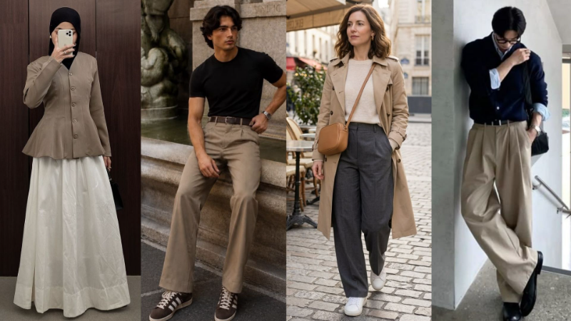 Warna Khaki Cocok dengan Warna Apa